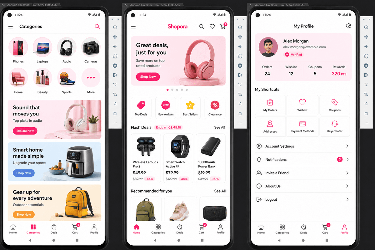Mobile App Dashboard visual preview